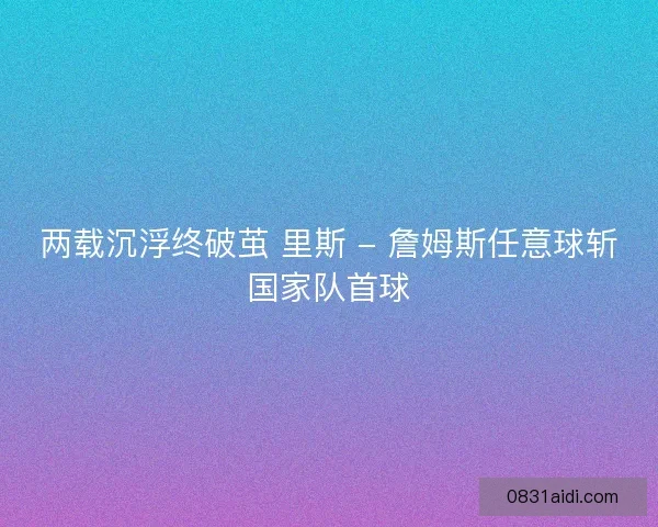 两载沉浮终破茧 里斯 - 詹姆斯任意球斩国家队首球
