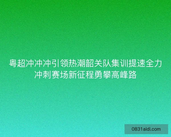 粤超冲冲冲引领热潮韶关队集训提速全力冲刺赛场新征程勇攀高峰路