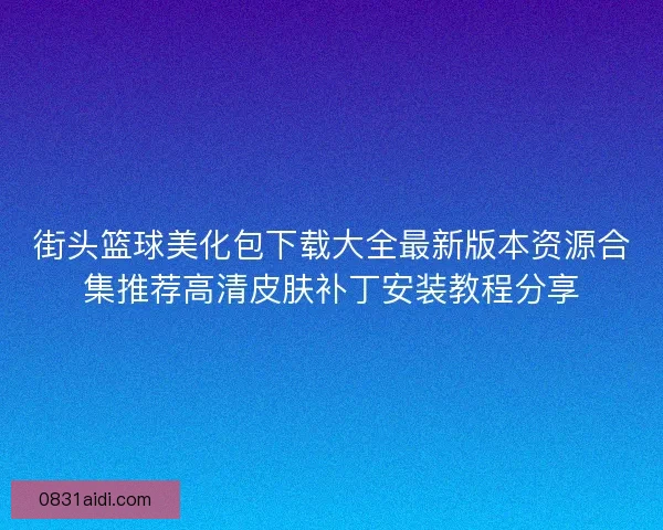 街头篮球美化包下载大全最新版本资源合集推荐高清皮肤补丁安装教程分享